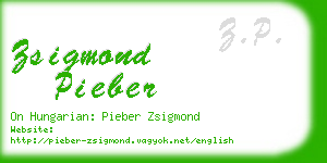 zsigmond pieber business card